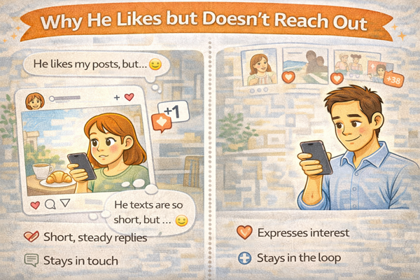 좋아요는 누르는데 연락은 없는 남자 심리